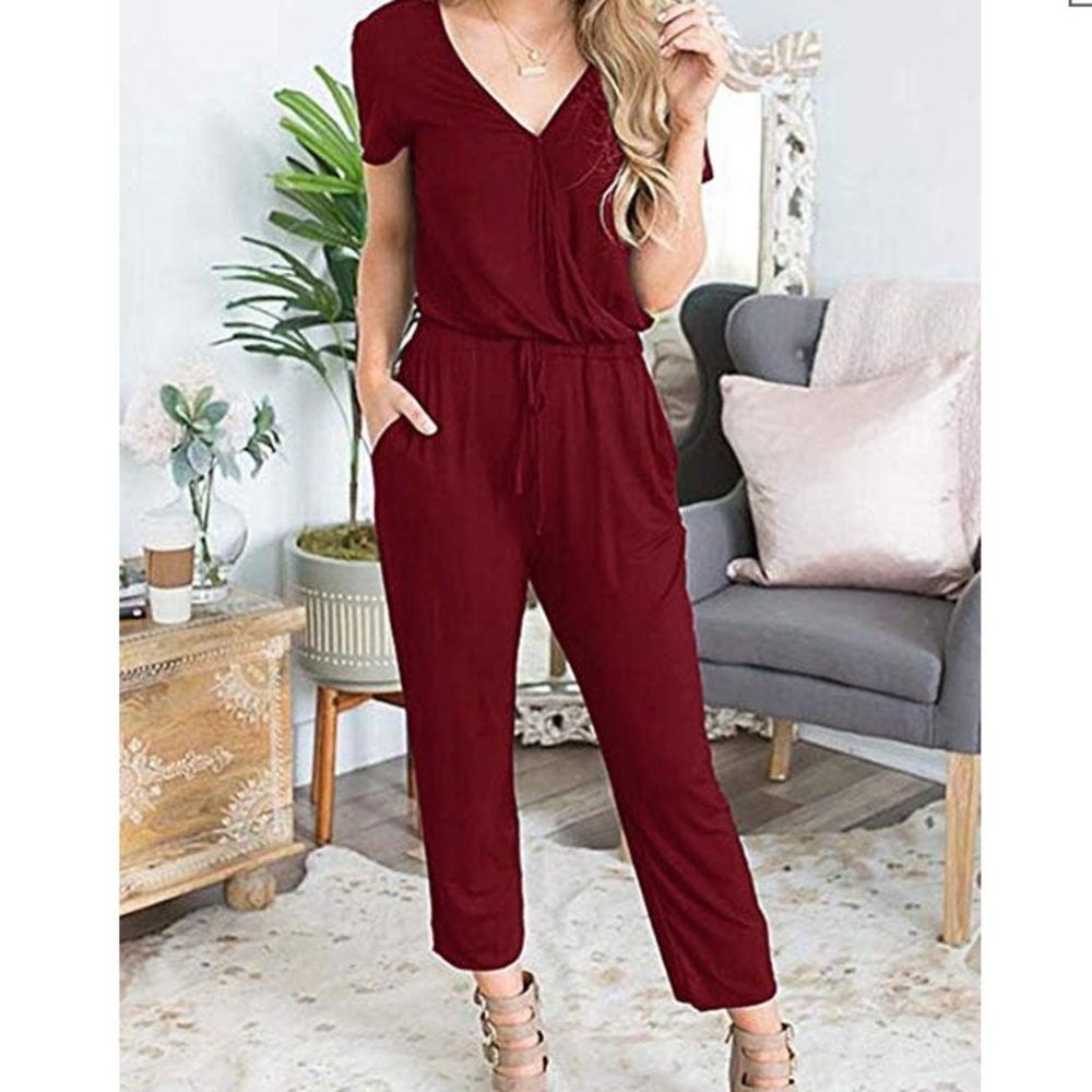 Red Wine Jumpsuit